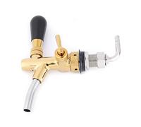 Fafeicy Robinet de Bière Réglable, Robinet de Bière Pression en Acier Inoxydable G5/8 à Contrôle de Débit pour Bar à Domicile Kegerator Argent 0-100% de Distributeur de Bi (GOLD)