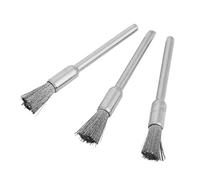 Fafeicy Roues de Brosse en Fil Métallique de 15 Pcs en Acier 3 Mm Shank Rotary Tool Attachements Kit de Polissage en Métal pour le Retrait de la Rouille en ((3 * 5 mm Type de stylo)
