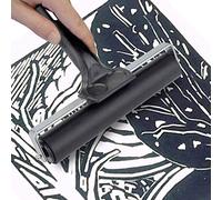 Fafeicy Rouleau Brayer, Rouleau à Main en Caoutchouc pour la Gravure et l'artisanat, Outil de Gravure 2 Pièces de 6 Cm pour les Artistes et les Amateurs d'artisanat