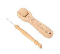 Fafeicy Rouleau de Couture en Bois pour la Couture et le Rouleau à Main Ergonomique pour le Tissu, le Lissage du Papier Peint et les Projets D'artisanat