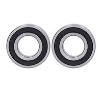 Fafeicy Roulement à Billes à Gorge Profonde 6206RS, Lot de 2 en Acier | Composant de machine rotative, 62 mm OD 30 mm ID 16 mm de largeur, bouclier en caoutchouc à double étanchéité, jeu interne C3