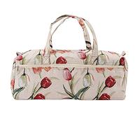 Fafeicy Sac à Tricoter, Sac de Rangement D'Accessoires de Couture, Sacs Tissés Artisanat Textile à La Maison, Stockage de Fil D'Aiguille, pour Couture, Papier, Illustration(Jacquard Rose)