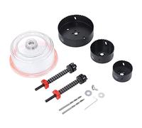 Fafeicy Scie Cloche pour Tuyau avec Cache Poussière, Foret de Centrage de | Construction en Acier Rapide, 3 Tailles Différentes, pour Ardoise, Plaque de Plâtre et Plastique, Couvercle Anti Poussière