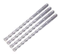 Fafeicy Sds Plus Forets de Perçage pour Marteau, 4 Pièces 12x200mm | Flûtes croisées à pointe en carbure, alésage rapide pour maçonnerie en pierre de roche, tige en alliage traité