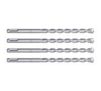Fafeicy Sds Plus Forets de Perçage pour Marteau, 4 Pièces 12x200mm | Flûtes croisées à pointe en carbure, alésage rapide pour maçonnerie en pierre de roche, tige en alliage traité