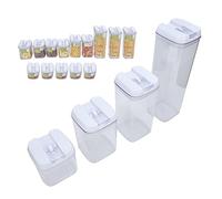 Fafeicy Sealed Jar Set Couvercle PP Corps PS Récipient de Stockage de
