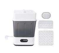 Fafeicy Sèche-biberon électrique à Vapeur 2 en 1, Double Couche, Peut Contenir 6 à 12 Biberons, avec Vapeur à 100 °C pour une sécurité Hygiénique et une Circulation de L'air Chaud (Prise UE)