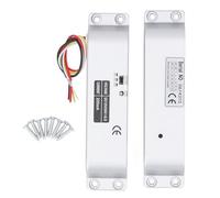 Fafeicy Serrure à Pêne électrique, Construction Métallique Robuste avec Temporisation pour Porte en Verre sans Cadre, Compatible avec DC12 V 24 V, Verrouillage par Induction Magnétique