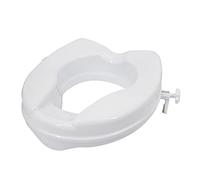 Fafeicy Siège de Toilette surélevé 15,24 Cm avec Couvercle, Robuste 136 | Matériau PP, Pinces de Verrouillage, Convient à la Plupart des Toilettes Allongées, Facile à Installer, Blanc