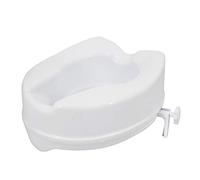 Fafeicy Siège de Toilette surélevé 15,24 Cm avec Couvercle, Robuste 136 | Matériau PP, Pinces de Verrouillage, Convient à la Plupart des Toilettes Allongées, Facile à Installer, Blanc