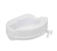 Fafeicy Siège de Toilette surélevé 15,24 Cm avec Couvercle, Robuste 136 | Matériau PP, Pinces de Verrouillage, Convient à la Plupart des Toilettes Allongées, Facile à Installer, Blanc