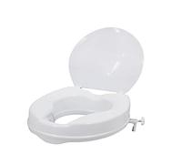 Fafeicy Siège de Toilette surélevé 15,24 Cm avec Couvercle, Robuste 136 | Matériau PP, Pinces de Verrouillage, Convient à la Plupart des Toilettes Allongées, Facile à Installer, Blanc