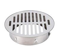 Fafeicy Siphon de Sol en Acier Inoxydable, Drain de Sol pour Balcon, Filtre de Remplacement Anti-blocage pour Tuyau d'évacuation Extérieur, Tuyau d'échappement (160 bouche plate)