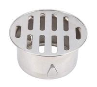 Fafeicy Siphon de Sol en Acier Inoxydable, Drain de Sol pour Balcon, Filtre de Remplacement Anti-blocage pour Tuyau d'évacuation Extérieur, Tuyau d'échappement (75 bouche plate)