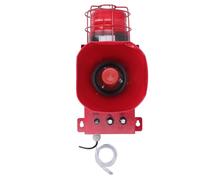 Fafeicy Sirène D'alarme Industrielle, Son Fort de 180 DB, Volume Réglable avec 6 Tonalités D'alarme et Lumière Stroboscopique LED, étanche pour Avertissement d'urgence dans Le Port (DC12V)