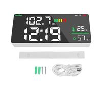 Fafeicy Sonomètre, Grand écran LED de 11 Pouces, Horloge 4 en 1 de Température Sonore et d'humidité avec connectivité APP WiFi, pour Maison, Studio, Usine, Bureau, Salle de Classe