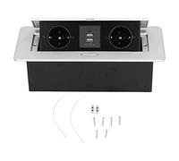 Fafeicy Sortie de Sortie en Retrait de la Sortie de la Monture dans la Prise Murale avec Indicateur LED 2 Sorties 2 Ports USB 16A 4000W POINTÉ en Power IMPHERPOROP pour Utilisation