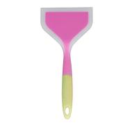 Fafeicy Spatule Large en Silicone, Spatule de Cuisson Transparente Bicolore avec Noyau en Nylon, Tourneur à Bouche Large de 10 X 4,7 Pouces pour Crêpes, Omelette, Viande et Poêle (Tête de pelle