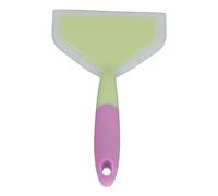 Fafeicy Spatule Large en Silicone, Spatule de Cuisson Transparente Bicolore avec Noyau en Nylon, Tourneur à Bouche Large de 10 X 4,7 Pouces pour Crêpes, Omelette, Viande et Poêle (tête de pelle verte)
