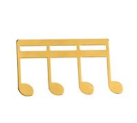 Fafeicy Support à Pince pour Livre de Musique Portable et Léger, Conception à Prise Solide, Support d'instrument Polyvalent, Construction en Métal Durable, élégant, coloré et Brillant (GOLD)