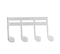 Fafeicy Support à Pince pour Livre de Musique Portable et Léger, Conception à Prise Solide, Support d'instrument Polyvalent, Construction en Métal Durable, élégant, coloré et Brillant (SILVER)