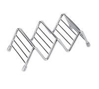 Fafeicy Support de Support de Taco D'acier Inoxydable de Forme de Vague 2 3 Fentes pour le Service de Restaurant de Cuisine à la Maison (2-3 grilles)