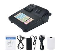 Fafeicy Système de Point de Vente de Caisse Enregistreuse électronique, Machine de Point de Vente avec écran de 2,8 Pouces, 48 Touches, Imprimante Thermique de 58 Mm, USB RS232, pour (Prise UE)
