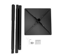 Fafeicy Tampon Manuel avec Tige Longue de 48 Pouces, 9,84x9,84 Pouces | Compacteur de Plaque D'acier, Base de Réparation D'asphalte et de Pavage, pour Sol en Gravier, Allée de Jardin, Allée