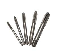 Fafeicy Tarauds Manuels M3-M8, Jeu de 5 Tarauds, Filetage Métrique en Acier à Roulement, pour Machines de Réparation Automobile