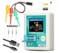 Fafeicy Testeur de Transistor TC3 avec écran TFT 160128, Auto-test D'étalonnage Automatique pour Composants électroniques, Condensateur de Résistance de Diode
