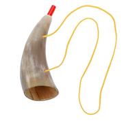 Fafeicy Trompette en Corne de Bœuf, Fabricant de Bruit de Soufflage de Corne Viking avec Détails Sculptés pour les Reconstitutions Historiques des Festivals