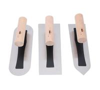 Fafeicy Truelles à Plâtre 3 Pièces, Outils de Plâtre Manuels en Acier Inoxydable pour la Finition des Murs avec Manche en Bois pour les Travaux de Maçonnerie, Truelle de Pointage de 8