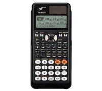 Fafeicy TY-991EX Calculatrice Scientifique 552 Fonctions Écran HD Batterie Solaire Double Alimentation avec Couvercle de Protection pour Étudiants Enseignants Ingénieurs (Black)
