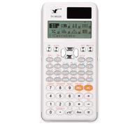 Fafeicy TY-991EX Calculatrice Scientifique 552 Fonctions Écran HD Batterie Solaire Double Alimentation avec Couvercle de Protection pour Étudiants Enseignants Ingénieurs (White)