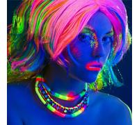Fafeicy UV Blacklight FiloScence Fluorescence Face & Body Colors Hypoallergen Safe for Adult Halloween Party Club for Festivals 30g Bleu (BLUE)