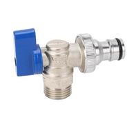 Fafeicy Valve D'angle en Laiton, 1/4 Tourner la Vanne D'arrêt D'Eau avec une Entrée Mâle Mâle G1 / 2in G3 / 4in Male et Adaptateur G3 / 8 Pouces pour le Robinet de Toilette Ligne