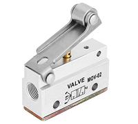 Fafeicy Valve Mécanique Pneumatique G1, Levier à Rouleau à Filetage 8, Corps en Alliage D'aluminium 0-0,8 MPa pour équipement Mécanique, Dispositif Textile, des Ali