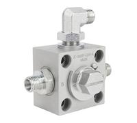 Fafeicy Vanne à 3 Voies, Soupape de Gaz à 3 Voies Vanne de Distribution à 3 Voies pour Mini-excavateur Accessoires Hydrauliques Installation Directe en Alliage en Alliage
