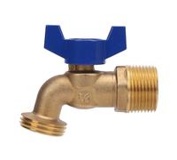 Fafeicy Vanne Bibb de Tuyau en Laiton, Vanne à Billes de Quart de Virage Mâle 3/4 Pouces avec Pression de 125 Psi pour le Patio de Jardin