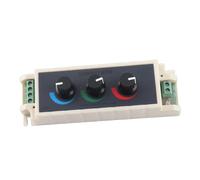Fafeicy Variateur de Bouton RVB, Contrôleur de Lumière LED ABS, Réglage de la luminosité PWM 3 Canaux DC 12 V à 24 V, 3 A par Couleur pour éclairage de Bande RVB Intelligent, Utilisation dans une