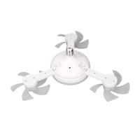 Fafeicy Ventilateur de Plafond Silencieux, Lumière 3 de Couleur de Couleur étape sans Baignade Télécommande de Ventilateur Calme Combo Lumière Combo 2h 4h Moteur Cc à 3 Vitesses pour