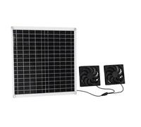 Fafeicy Ventilateur Solaire Ventilateur D'extraction Solaire de Circulation D'air 20 W 12 V avec Panneau pour Camping Voyage Ventilation Extérieure