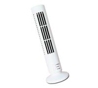 Fafeicy Ventilateur Tour USB Ventilateur Tour sans Lame ABS 2 Vitesses 5 V DC de Refroidissement Oscillant 12,99 X 4,13 X 2,36 Pouces pour Bureau, Maison, Chambre à Coucher, (WHITE)