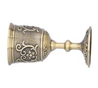Fafeicy Vintage Bronze Wine Cup, Embossed Metal Goblet Mini Chalice for | Tasse à vin en Bronze Vintage, Mini calice en métal gaufré pour le lait ou le vin, garde les boissons rafraîchissantes,