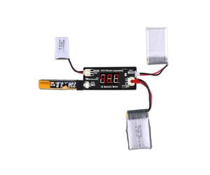 Fafeicy Voltmètre de Batterie RC 4 Canaux 1 Cellule, Testeur de Tension | avec Connecteur Micro JST 1.25 PH2.0 MX2.0 JST, Plage de 2,50 à 4,35 V, Test de Quatre Batteries pour Quadricoptère RC Bateau