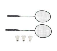 Fafeims 1 Paire Raquette de Badminton en Aluminium en Carbone avec Balle, Ensemble Léger pour Enfants Adultes, Conception à Haute Résistance, Construction Stable et Durable, Arbre de Résilience