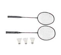 Fafeims 1 Paire Raquette de Badminton en Aluminium en Carbone avec Balle, Ensemble Léger pour Enfants Adultes, Conception à Haute Résistance, Construction Stable et Durable, Arbre de Résilience