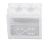 Fafeims Aquariums de Poissons Beta, Mini Bol à Poissons Betta, Petit Bol Empilable pour la Décoration de Bureau, Kit de Petit Aquarium (Ordinaire Transparent)