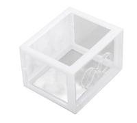 Fafeims Aquariums de Poissons Beta, Mini Bol à Poissons Betta, Petit Bol Empilable pour la Décoration de Bureau, Kit de Petit Aquarium (White)