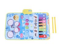 Fafeims Baby Piano and Mat, Plastique 13 Touches Jouet Musical avec 5 Sons D'instruments pour Les Tout-Petits et Le Jeu Parent-Enfant (Blue)